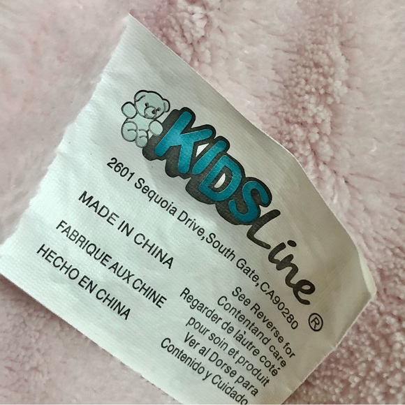 KidsLine Bunny Rabbits Baby Girl Pink Fleece Blanket Lovey 30” x 39” Soft Plush - Picture 4 of 8